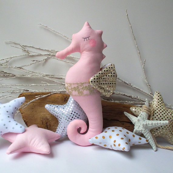 pink seahorse stuffed animal