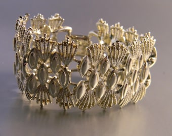Very Large Art Deco Goldtone Bracelet