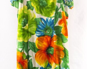 Vintage 1960s Alice Floral Ruffled Dress