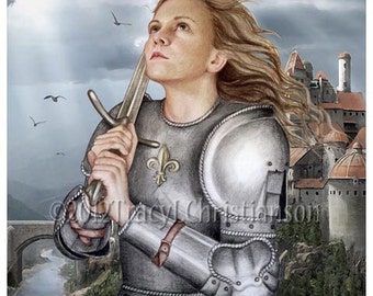 St. Joan of Arc Art Print Catholic Patron Saint of France #4106