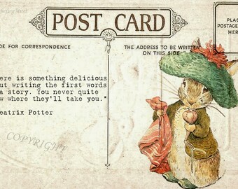 Benjamin Bunny postcard art