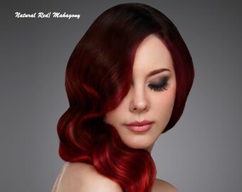 Organic Henna Hair Color & Conditioner NATURAL RED/ Fantastic MAHOGANY Vegan Henna Hair Dye Kit 100 % Natural Chemical Free Hair Color
