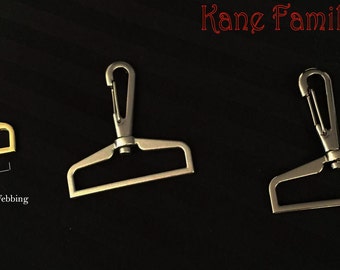 Pair (2) Large Lobster Clasp Swivel Hooks 2 inch 50 mm