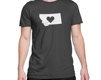 Montana State Heart Love Logo Shirt