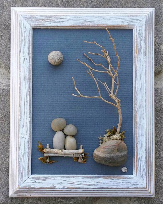 Pebble Art / Rock Art Couple wedding gift anniversary gift