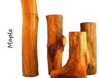 8" Maple Pepper (or Salt) Mills from Tree Branches
