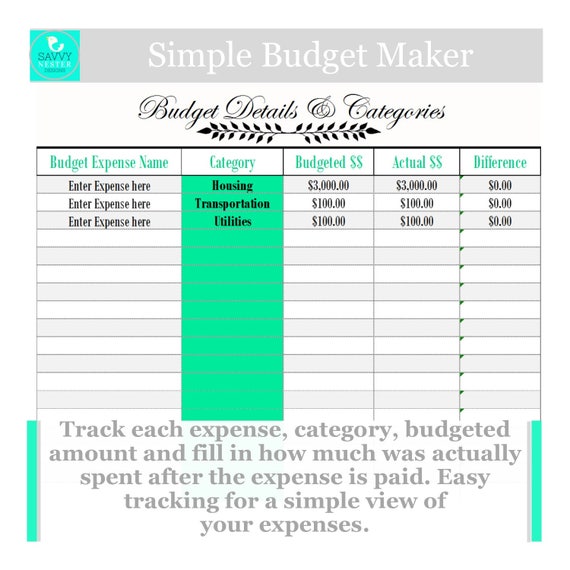 easy budget tool