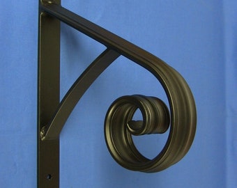 Decorative 1 Step SAFETY Handrail, SOLID STEEL, Railing, Wrought Iron, Metal hand rail, Victorian