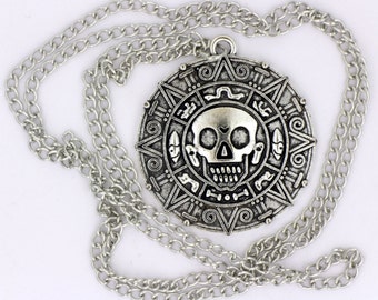 Pirates of the Caribbean Necklace or Keychain Doubloon Coin Various Colors