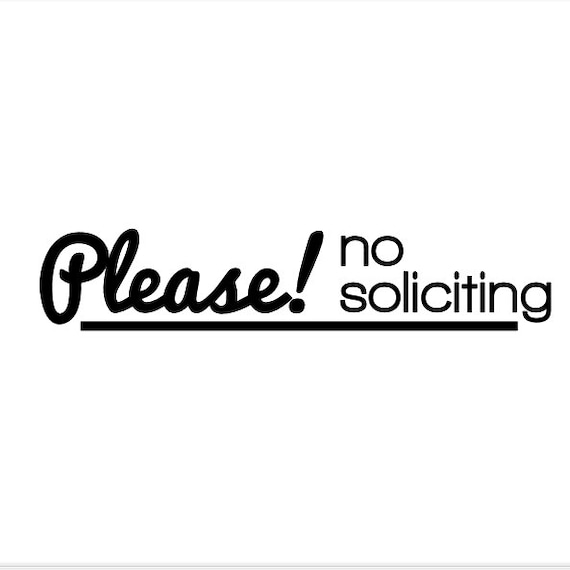 items similar to please no soliciting no soliciting vinyl decal