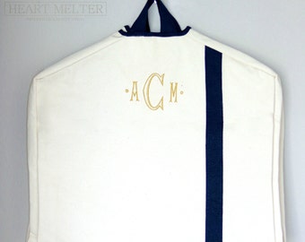 Garment Bags - Monogrammed Garment Bag - Canvas Garment Bag - Groomsmen Bag - Bridal Gift