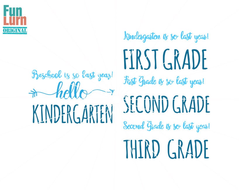 Download hello kindergarten first grade second grade third grade