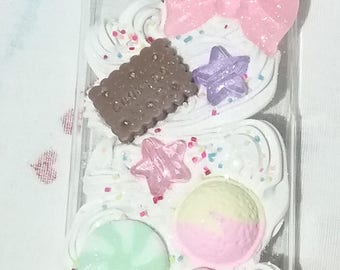Kawaii Iphone 5c Sweet Ice Cream Cookie Biscuit Peppermint Candy Deco Case READY TO SHIP