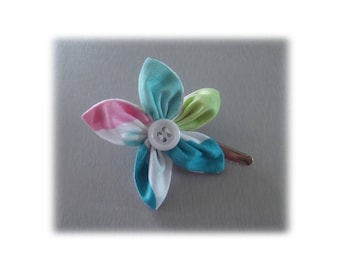 WATER BUBBLE FLOWER ALLIGATOR HAIR CLIP