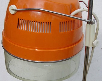 vtg 70s freestanding orange Krups Supra hood hair dryer