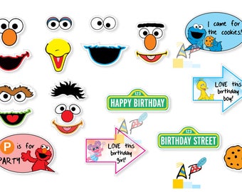 Sesame street faces | Etsy