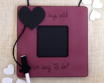 Personalized engagement frame- Unique engagement gifts- Wedding countdown