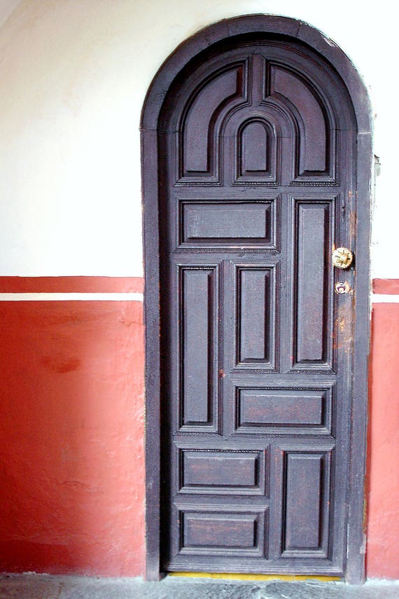 Black Door - Mexico (5" x 7" photographic greeting card - blank inside/with envelope)