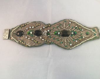 STATEMENT Hand Beaded Wristlet
