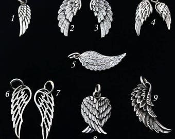 Add Angel Wing, STERLING SILVER Angel Wing.