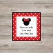 minnie mouse favor tags with editable text minnie tags with