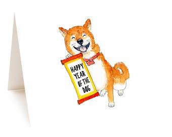 Happy Year Of The Dog Card, Happy Chinese New Year Dog Card Happy Lunar New Year Card 2018 Year Of Dog Card Chinese Astrolog Chinese Zodiac