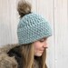 Crochet Pattern Pom Pom Hat Toque PDF: The Frankie Hat