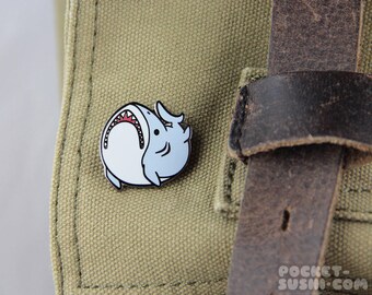 Derpy Shark Hard Enamel Lapel Pin