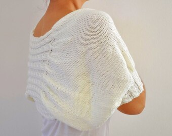 Ivory Shrug Bolero Bridal Shrug Cream Pearl Soft Elegant Chic Romantic Wedding Sweater