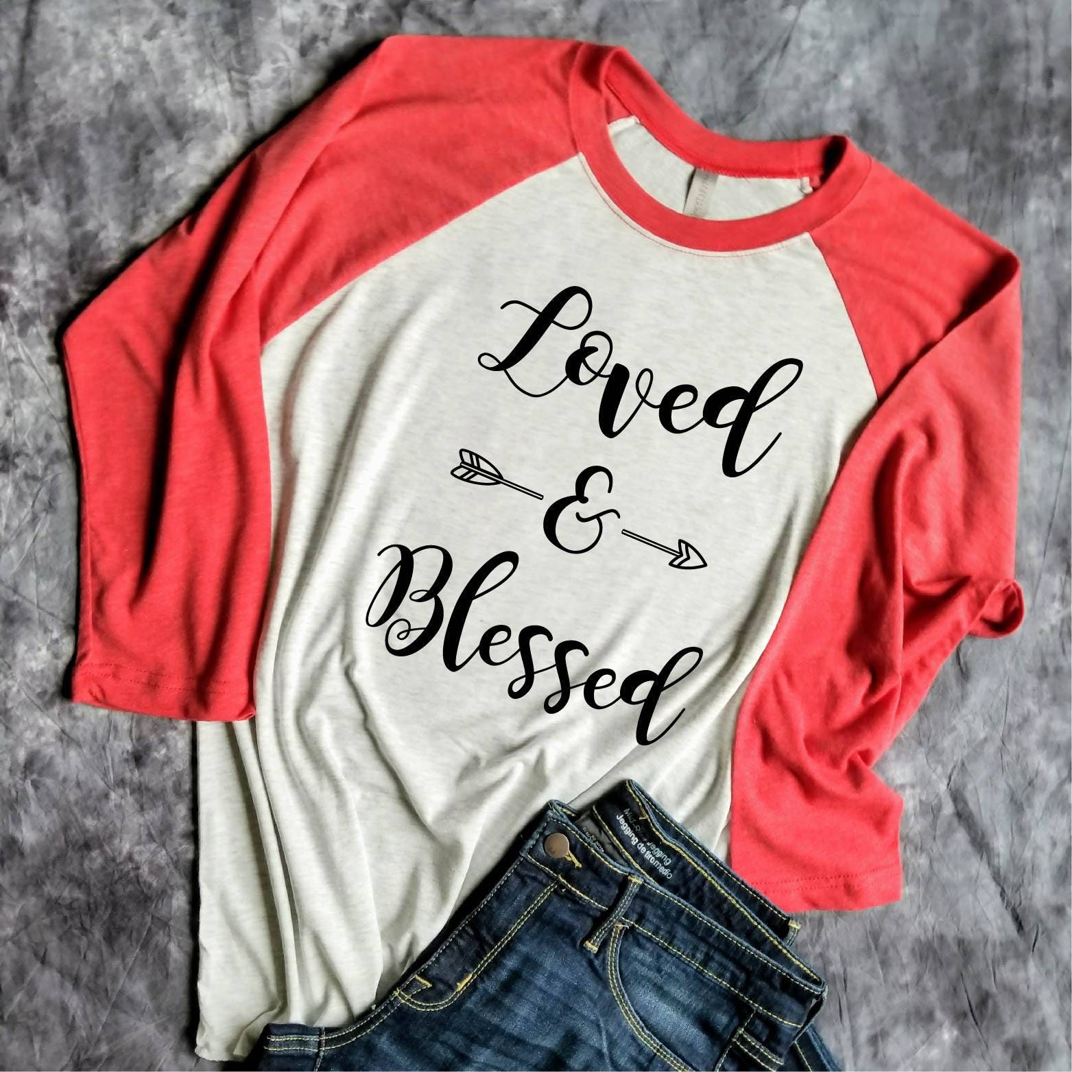 Download Loved and Blessed Shirt for Women Valentines Day Shirt