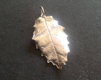Pure Silver Real Leaf Pendant