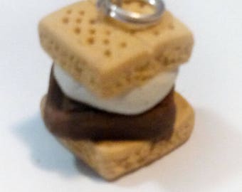 Smores Polymer Clay Charm