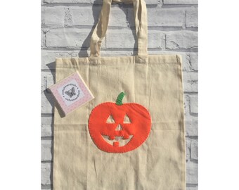 Trick or Treat bag, Halloween bag, pumpkin bag, goodie bag, sweetie bag, candy bag
