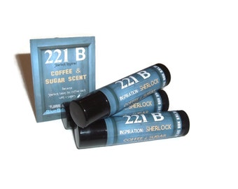 221B - Coffee & Sugar Flavor Sherlock Inspired Lip Balm Geek Stix - Sherlock Holmes