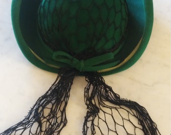 1950s Green New York Creation hat