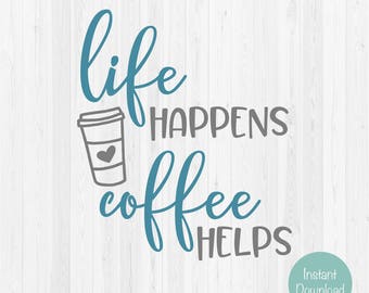 Coffee Gets Me Started Jesus Keeps Me Going SVG Cut File
