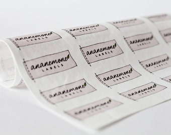Uncut Custom Clothing Labels - personalized fabric labels, sew in / iron on tags