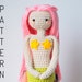 Crochet amigurumi mermaid sirena doll pattern chart
