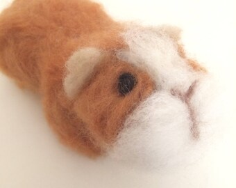 Handmade wool felted guinea pig