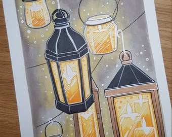 Inktober 2017 day 25 - 'lanterns and candles''