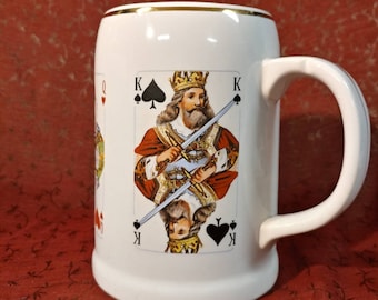 Poker Playing Card Stein