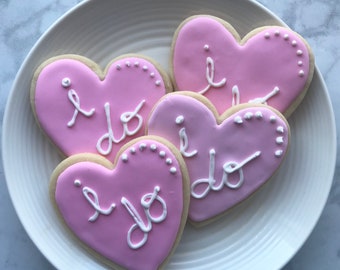 I Do Hearts- Wedding Cookies