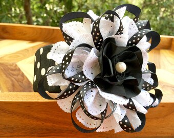 Black & White Dotted Headband