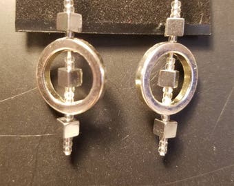 Circles and squares done in silver