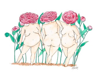 Peony Queens 8x10 Print, Wall Art, Art for Framing