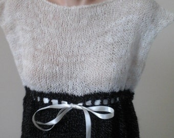 Handspun handknit alpaca top