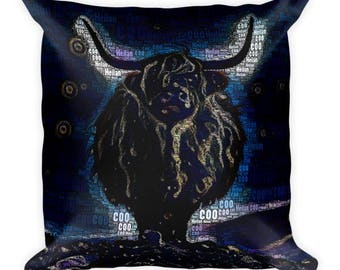 highland cow pillow pet