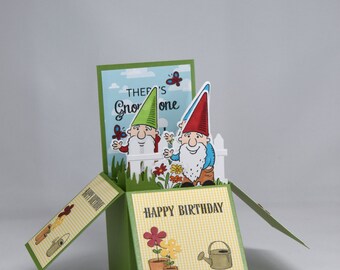 3D Gnome Birthday Card, Box Card