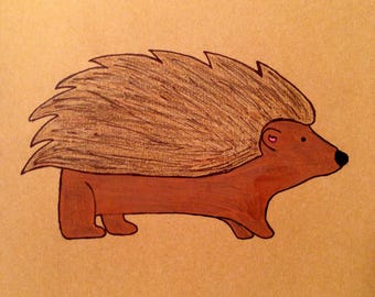 Brown Hedgehog Moleskine Cahier Notebook