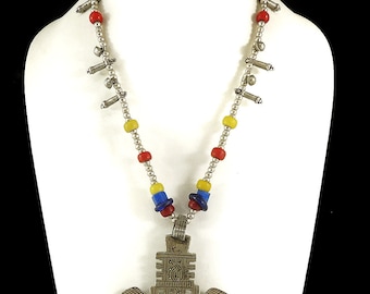 Ethiopian Necklace Silver Coptic Cross Pendant Africa 120195